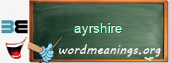 WordMeaning blackboard for ayrshire